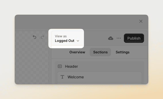 View as Logged out