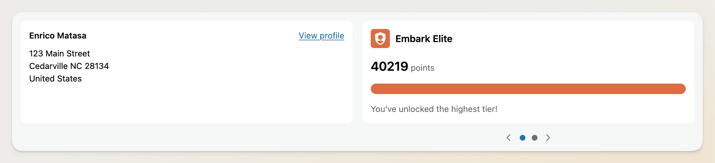 Account Overview extension