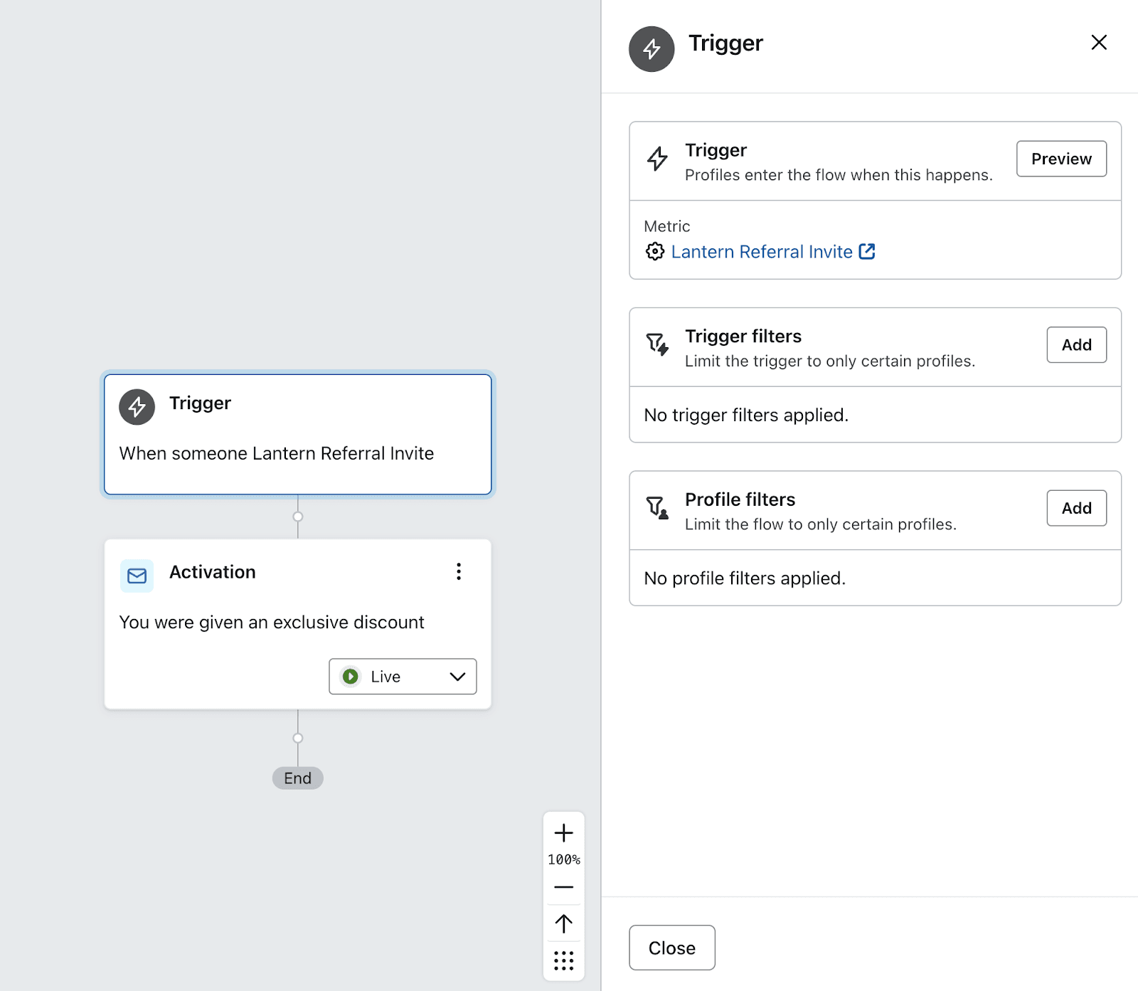 Image showing the Klaviyo trigger