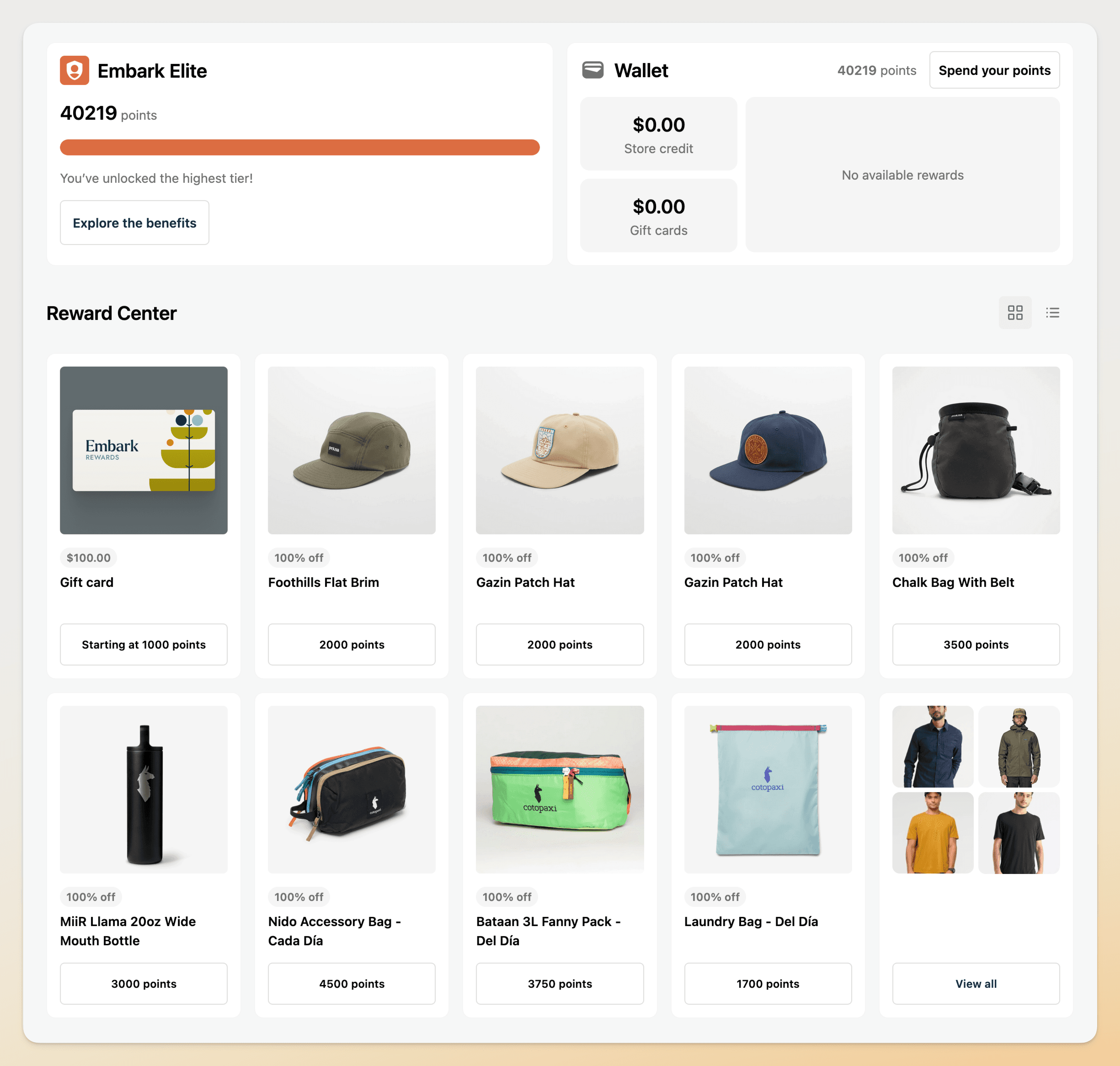 Loyalty Page extension